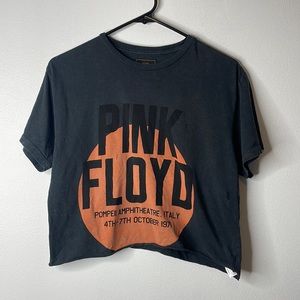 Pink Floyd distressed Concert crop tee - Size small